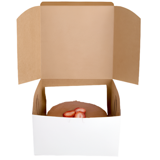 9X9X5 in Locking Corner Bakery Box 100 Count - Donut-Equipment.com