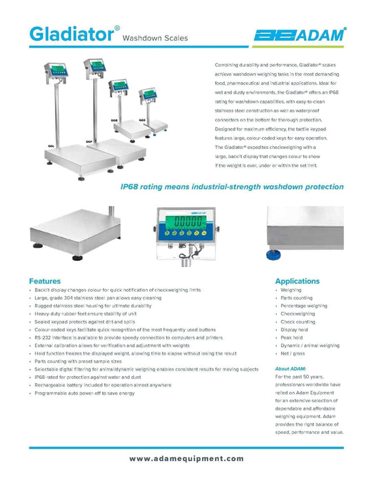 Gladiator Washdown Scales GGF 330A