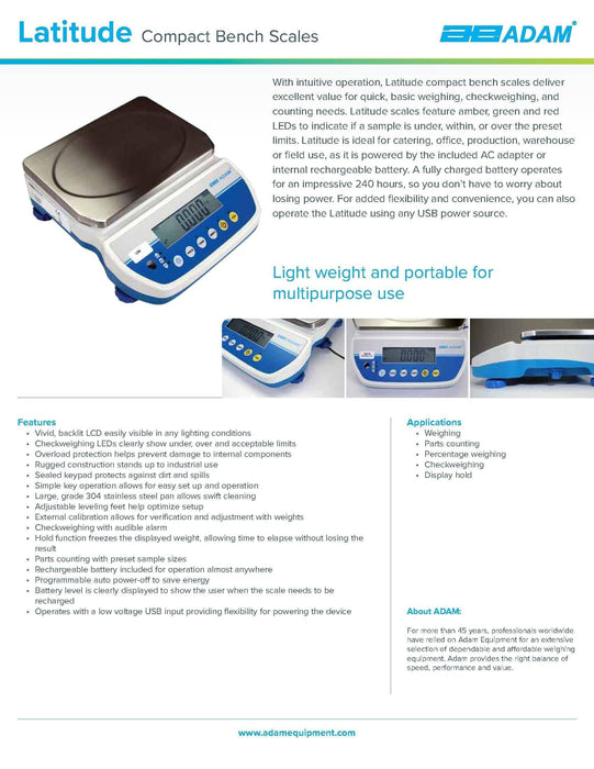 Latitude Compact Bench Scale LBX 12