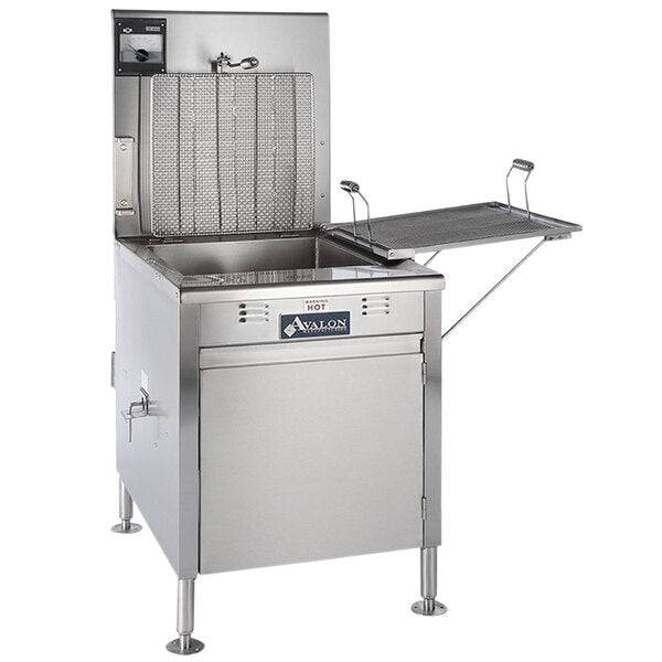 Avalon (ADF26-G) 18" x 26" Natural Gas Fryer, Standing Pilot,  Left Side Drain Board With Submerge Screen