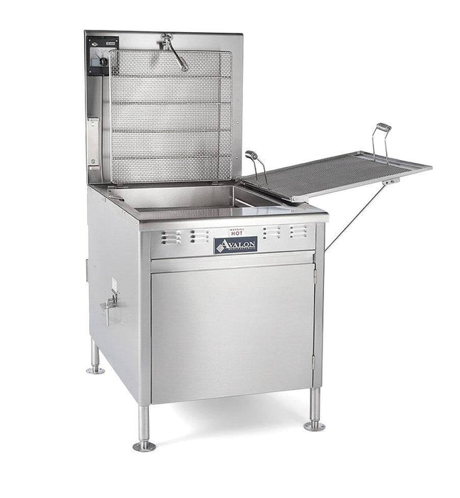 Avalon Donut Fryer 24" x 24", Natural Gas, Standing Pilot, No Power, Left Side Drain Board with Sub-merger Screen (ADF24G)