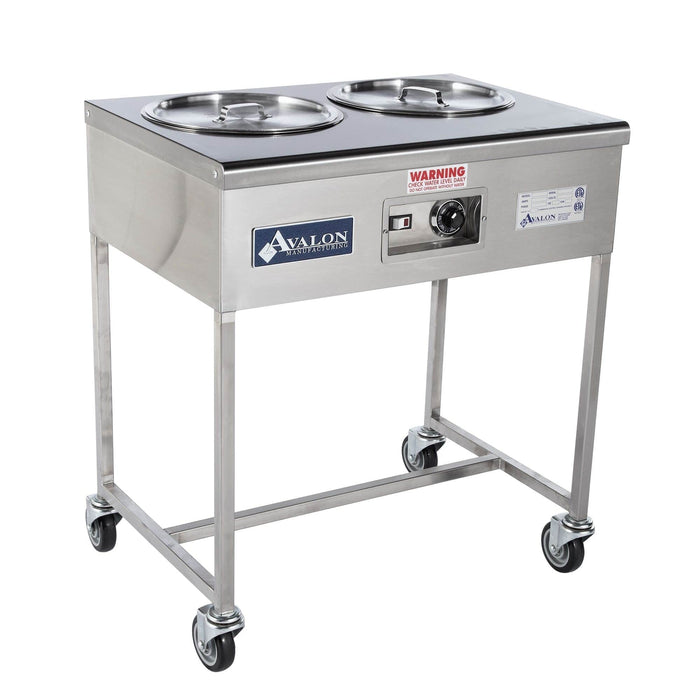 Avalon (HI24-2-8Q) Hot Icing Station Stainless Steel Icing Station with (2) 8 quart Icing Pans