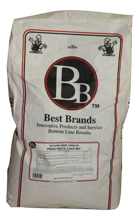 Best Brands Pride, White Sheet Cake Mix- 50 pound bag