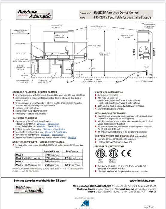 Belshaw INSIDER Ventless Donut System Accessories