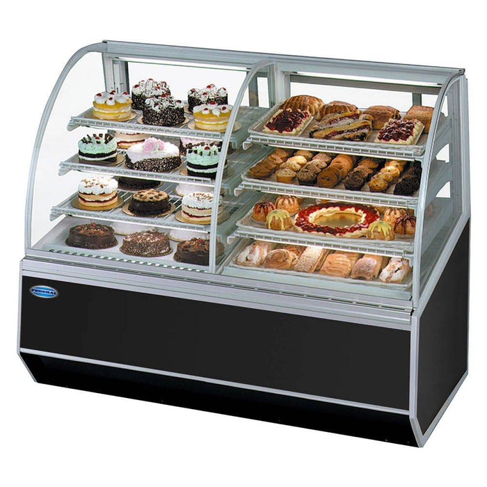 Montana Wallnut External Color SGD7748 Dry High Volume Series Display Case 77" x 35.31" x 48"