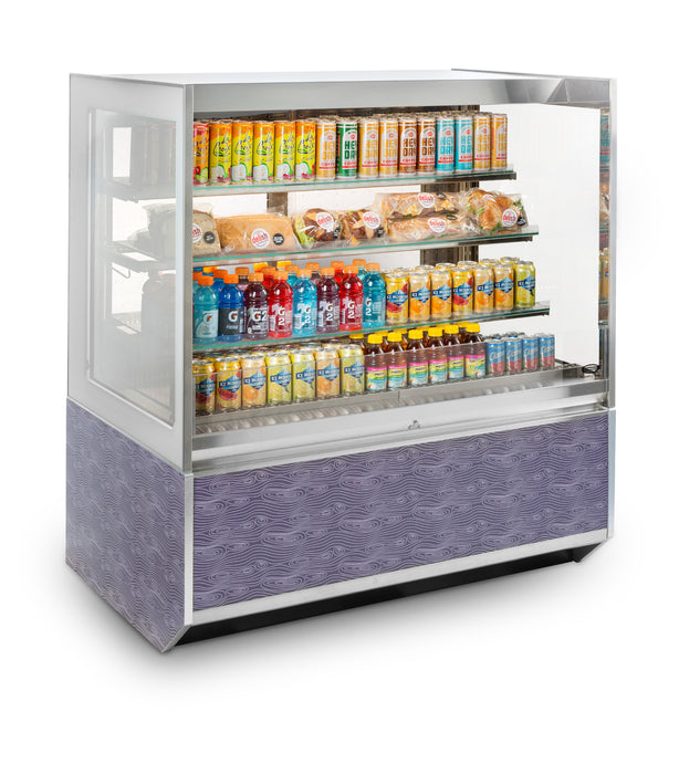 Federal Industries (ITRSS3626-B18)-Italian Series Refrigerated- 36" Self Service Open Air Case w/ Two Shelves 120V