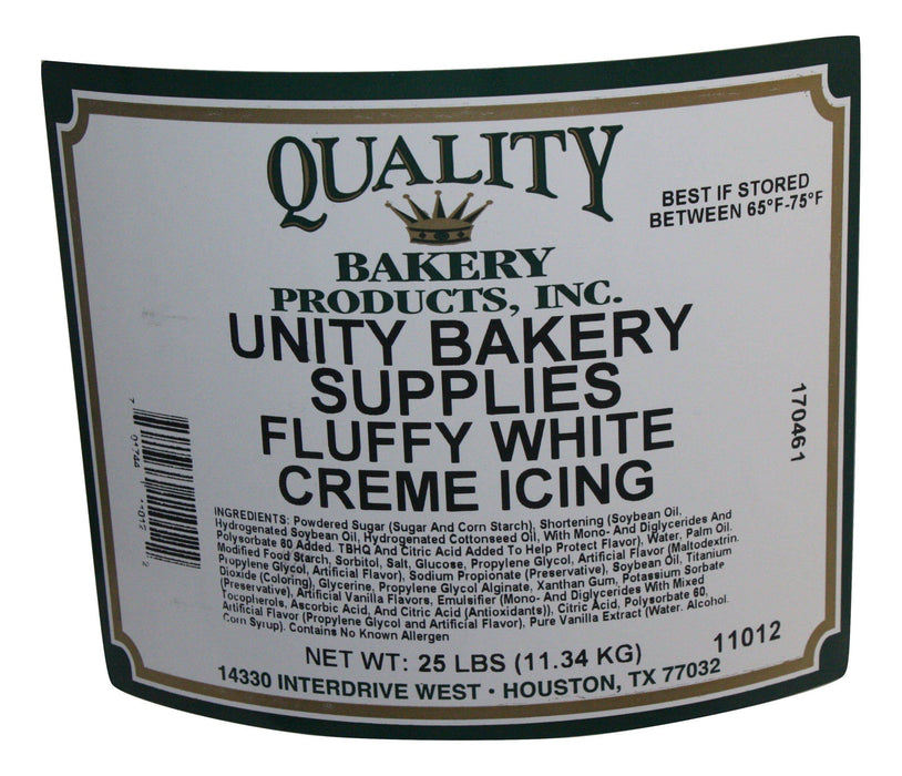 Quality Unity Fluffy White Crèm'e Icing / Filling Ready To Use Cake, Cupcake Icing or fluff filling for donuts