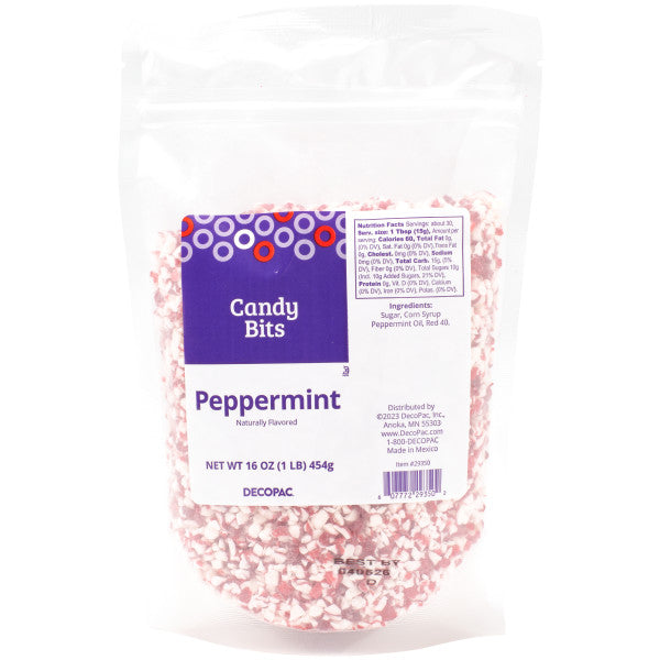 Peppermint Flavored Crunch Candy Bits 16 oz