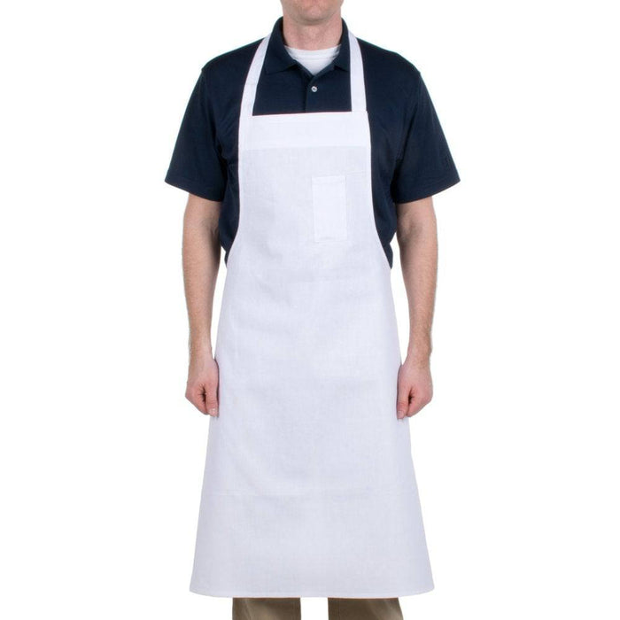 Bib Apron- White- Long Apron