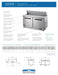 Arctic Air AST60R 60" Two Door Sandwich / Salad Prep Refrigerator - Donut-Equipment.com